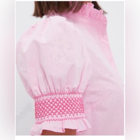 Tuckernuck Hyacinth House Pink Embroidery Eliza Midi Dress. Size Large - Picture 6 of 16